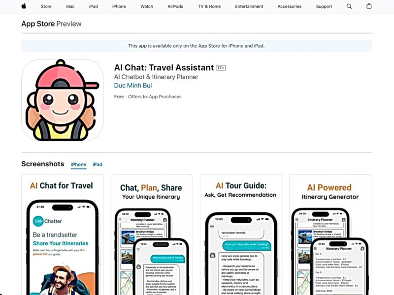 AI Chat Travel Assistant