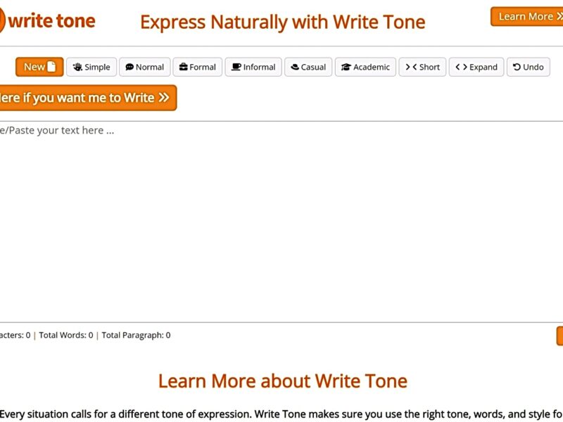 Write Tone