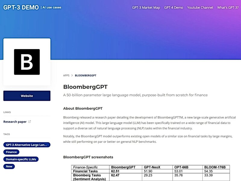 BloombergGPT